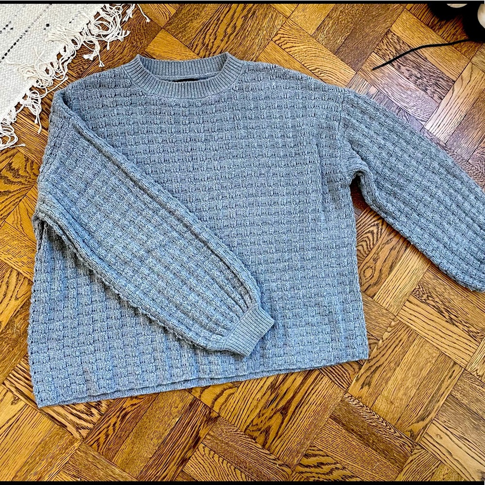 The Range oversized gray crewneck sweater